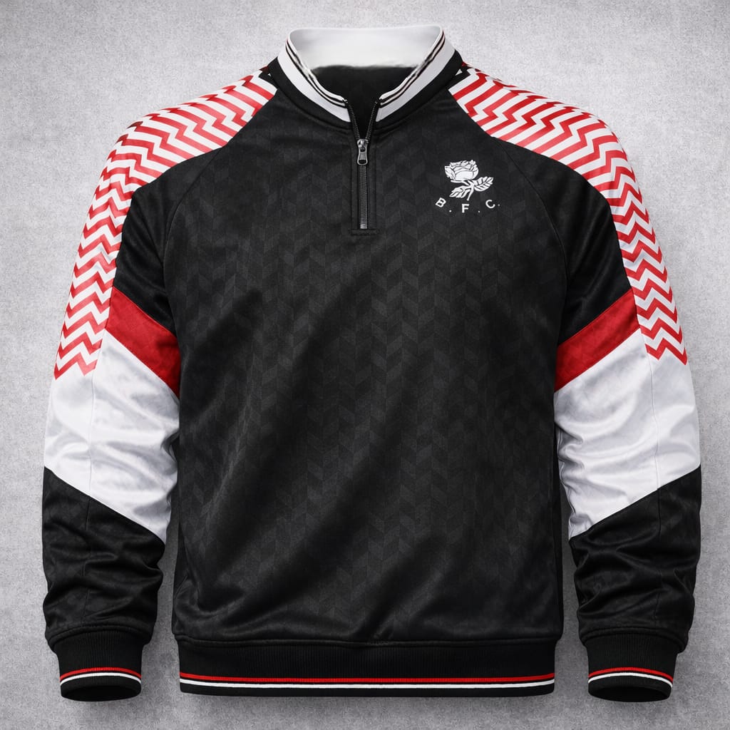 Barnsley Fans Club '88 Inspired Tracksuit Top (Black)