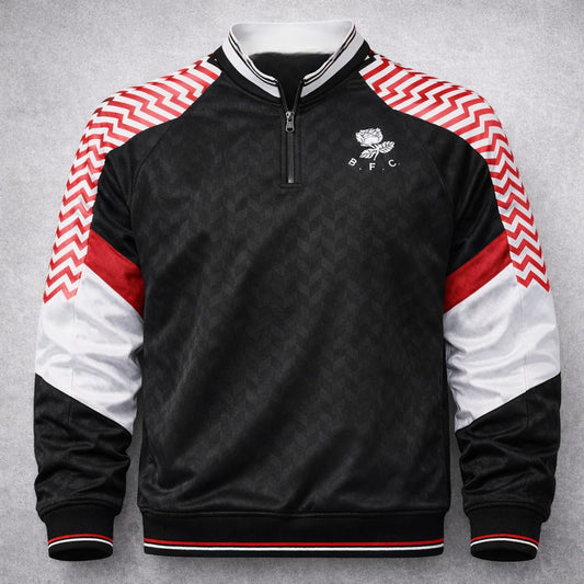 Barnsley Fans Club '88 Inspired Tracksuit Top (Black)