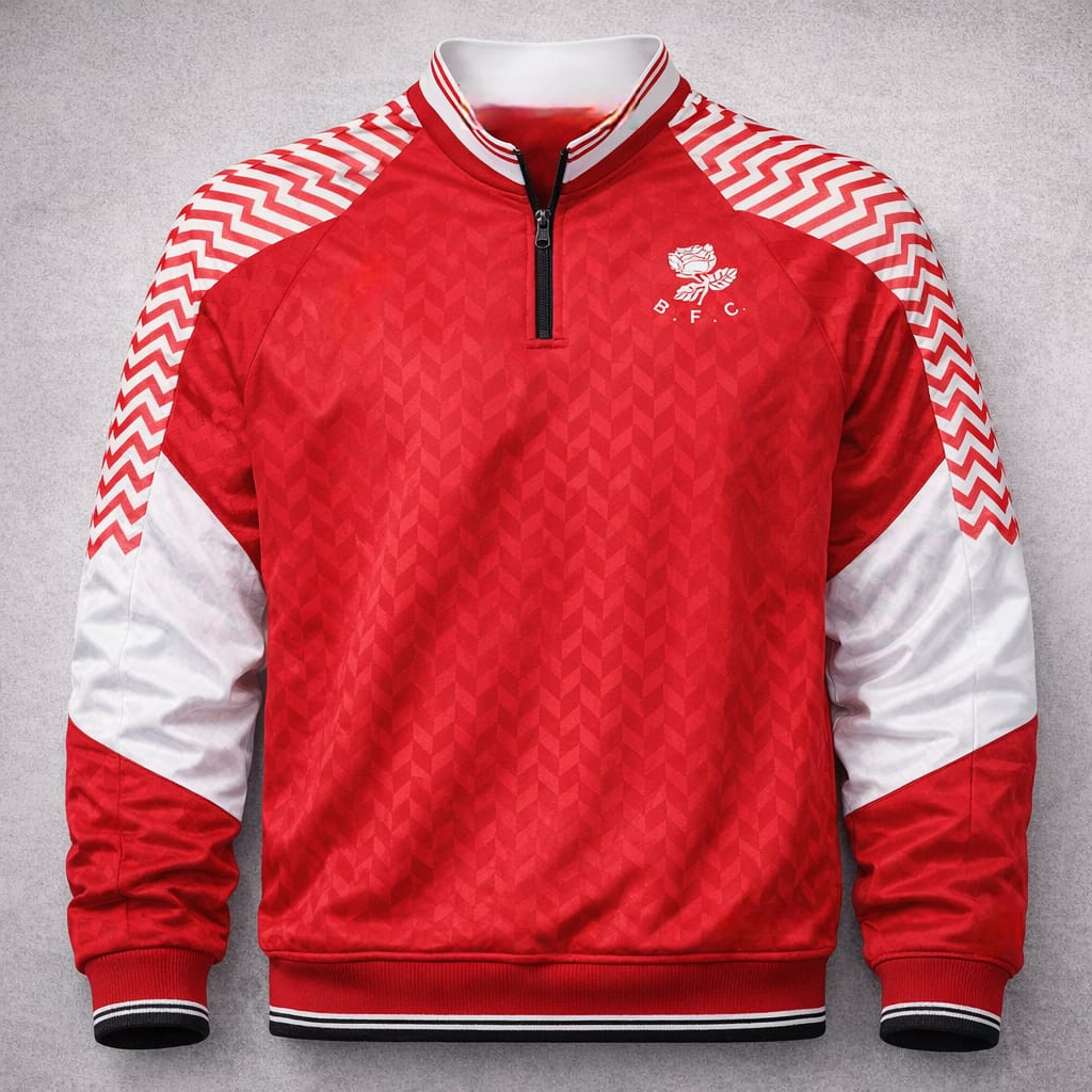 Barnsley Fans Club '88 Inspired Tracksuit Top (Red)